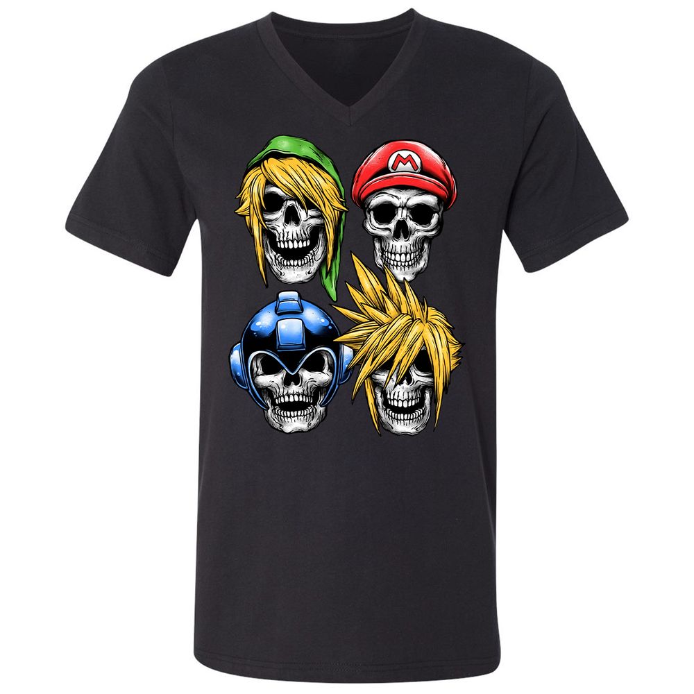 Unisex V-Neck T-Shirt - 5YHMC3LL - Black - 1
