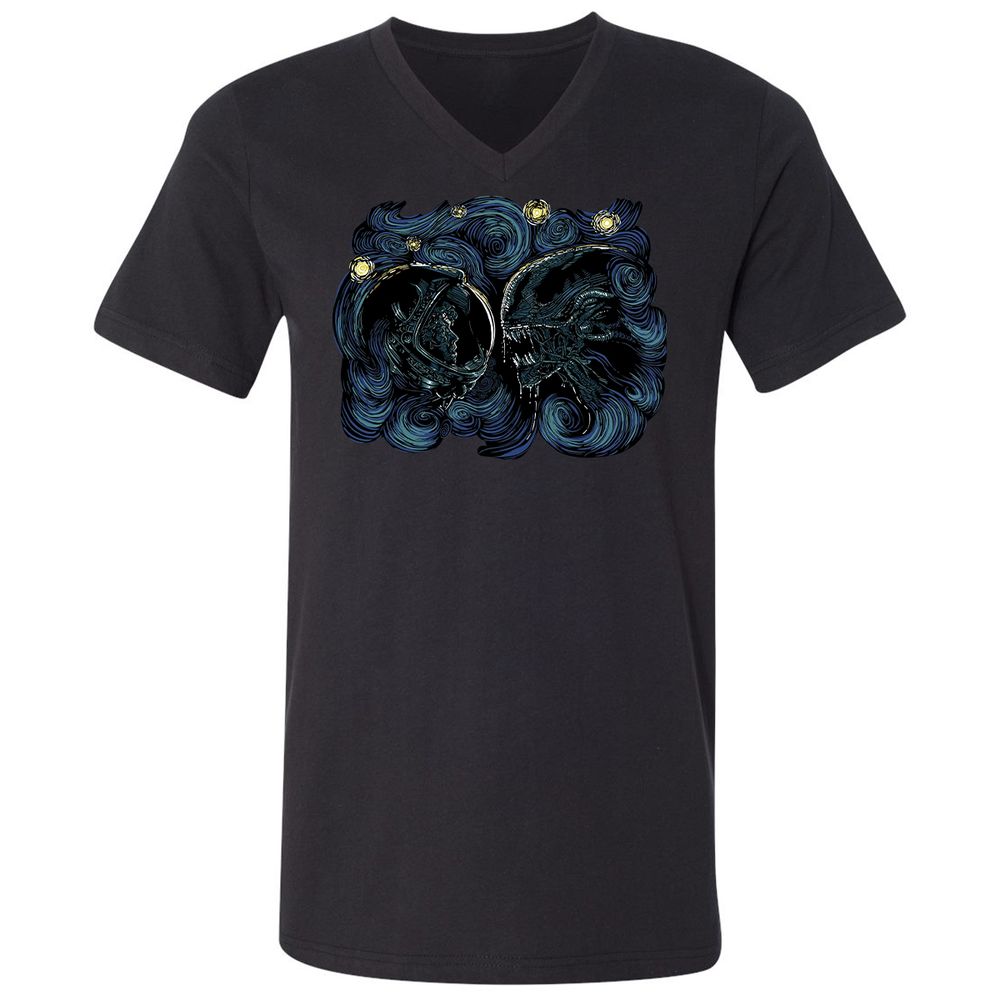 Unisex V-Neck T-Shirt - FEKEPGP3 - Black - 1