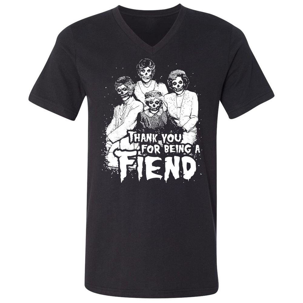 Unisex V-Neck T-Shirt - CGZV5FU6 - Black - 1