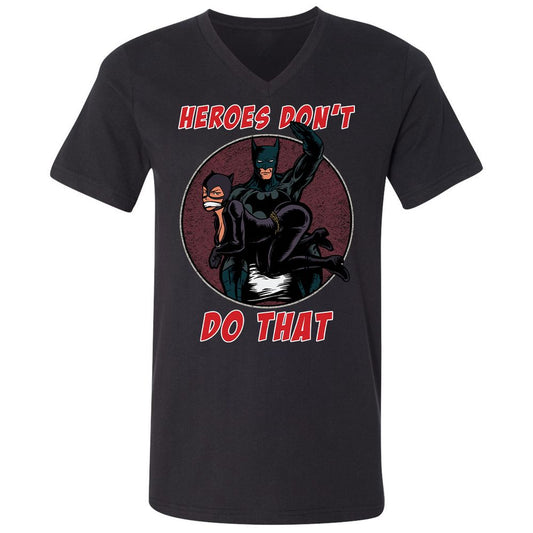 Unisex V-Neck T-Shirt - 69MNRHJ6 - Black - 1