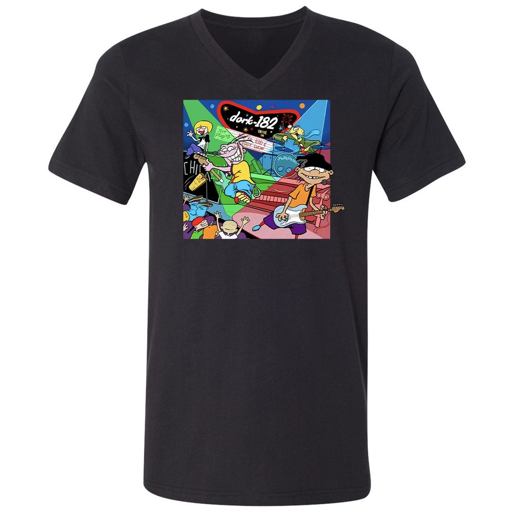 Unisex V-Neck T-Shirt - C5D5STCT - Black - 1