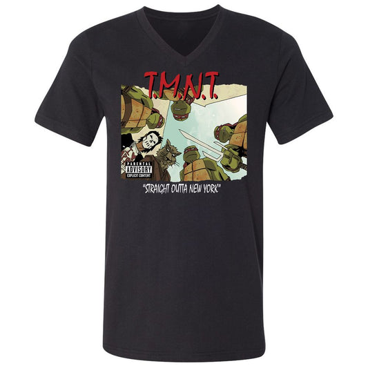 Unisex V-Neck T-Shirt - 2RZ9YJ4M - Black - 1