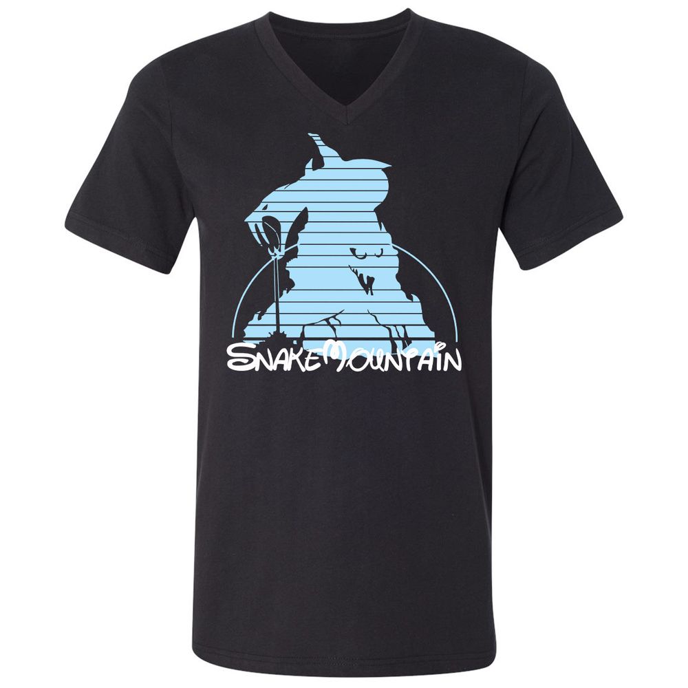 Unisex V-Neck T-Shirt - 6XKA2UXM - Black - 1