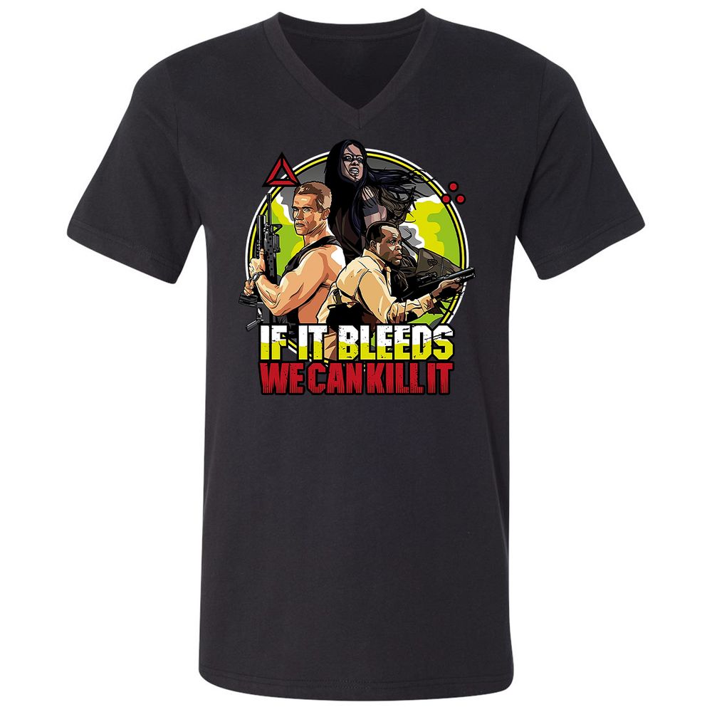 Unisex V-Neck T-Shirt - UPDDK8ZA - Black - 1