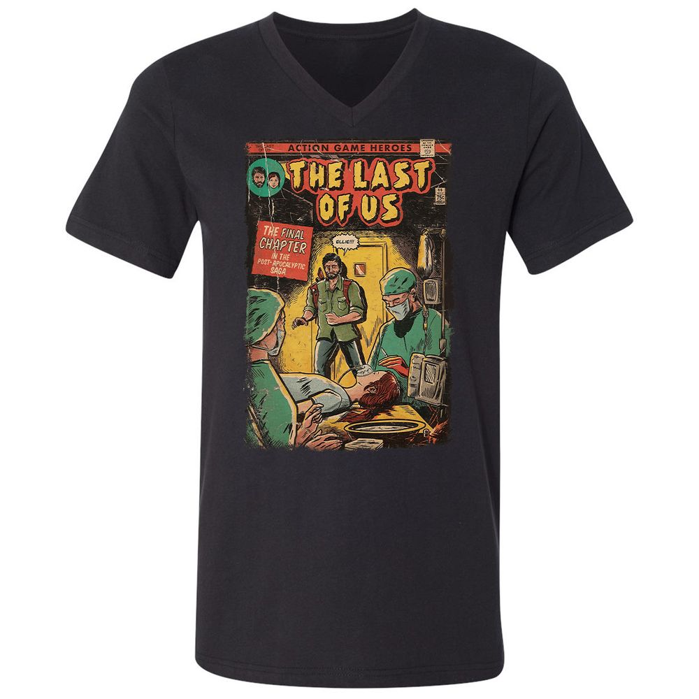 Unisex V-Neck T-Shirt - UMTZW76H - Black - 1