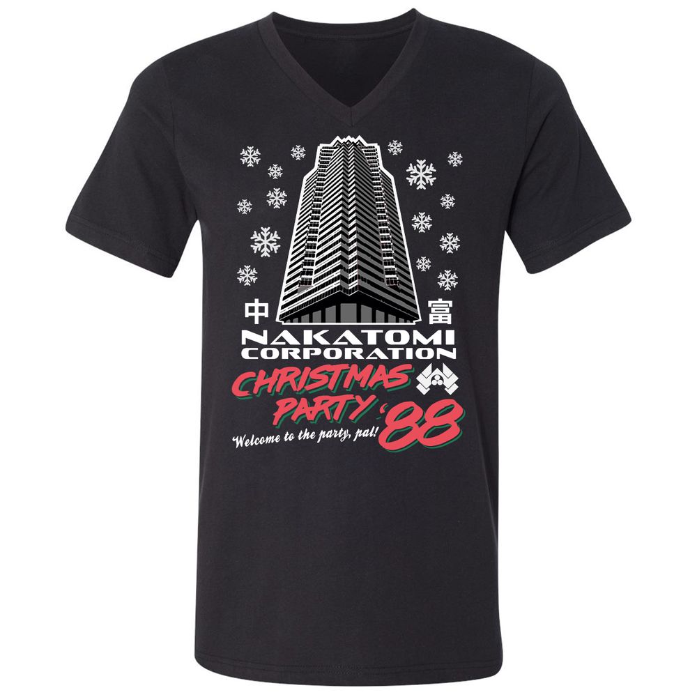 Unisex V-Neck T-Shirt - 8QV2XRD8 - Black - 1