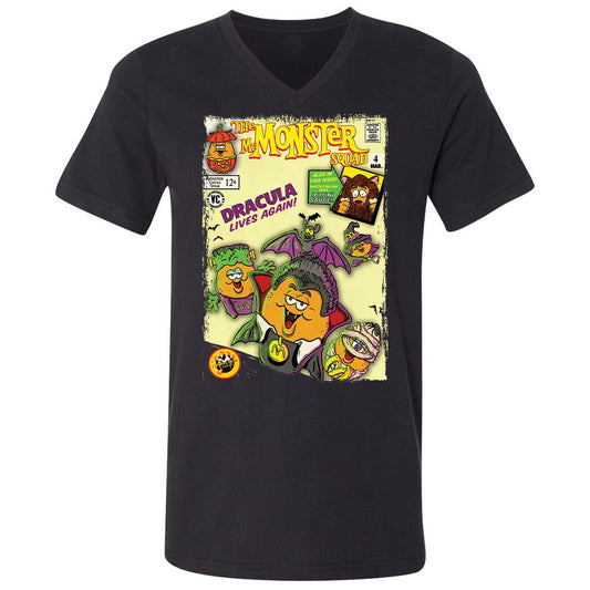 Unisex V-Neck T-Shirt - FUSW7T6Q - Black - 1