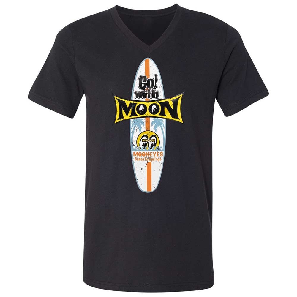 Unisex V-Neck T-Shirt - KY7N5KS7 - Black - 1
