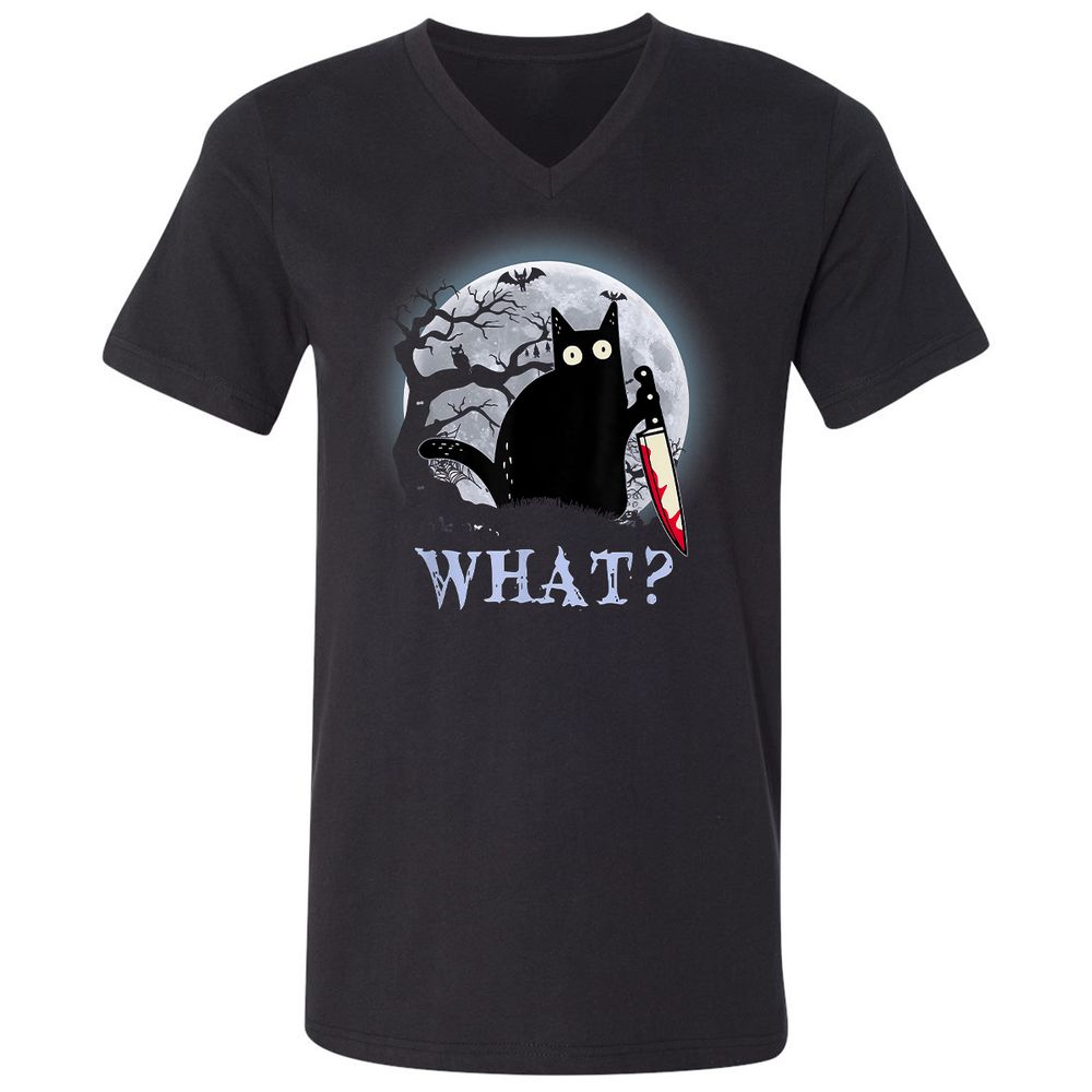 Unisex V-Neck T-Shirt - TD2868K7 - Black - 1