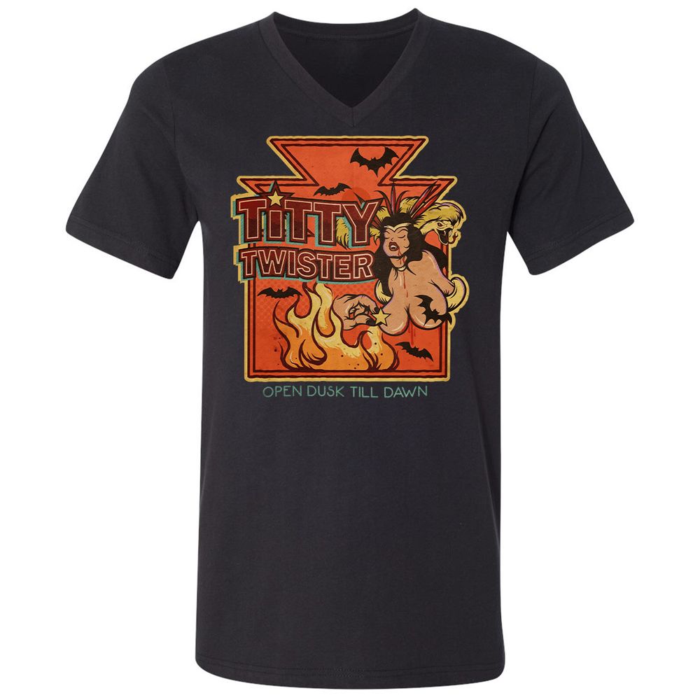 Unisex V-Neck T-Shirt - RK5363S9 - Black - 1
