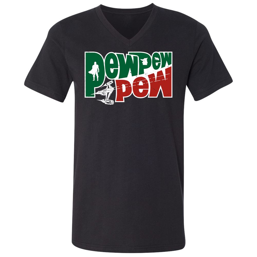 Unisex V-Neck T-Shirt - Q2CLWNBQ - Black - 1