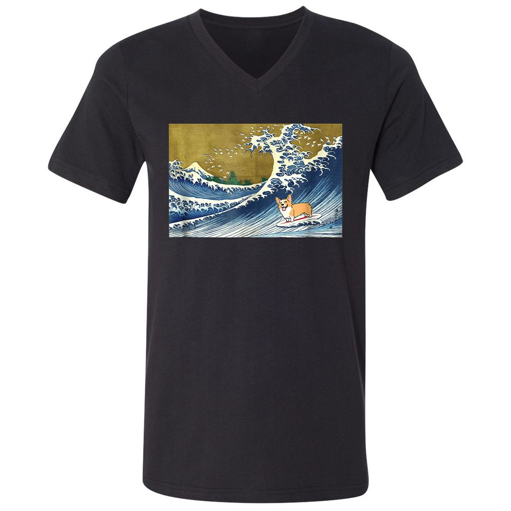 Unisex V-Neck T-Shirt - 6ENFTGNP - Black - 1