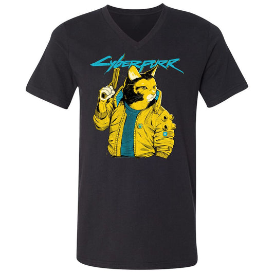 Unisex V-Neck T-Shirt - 4FV27VH6 - Black - 1