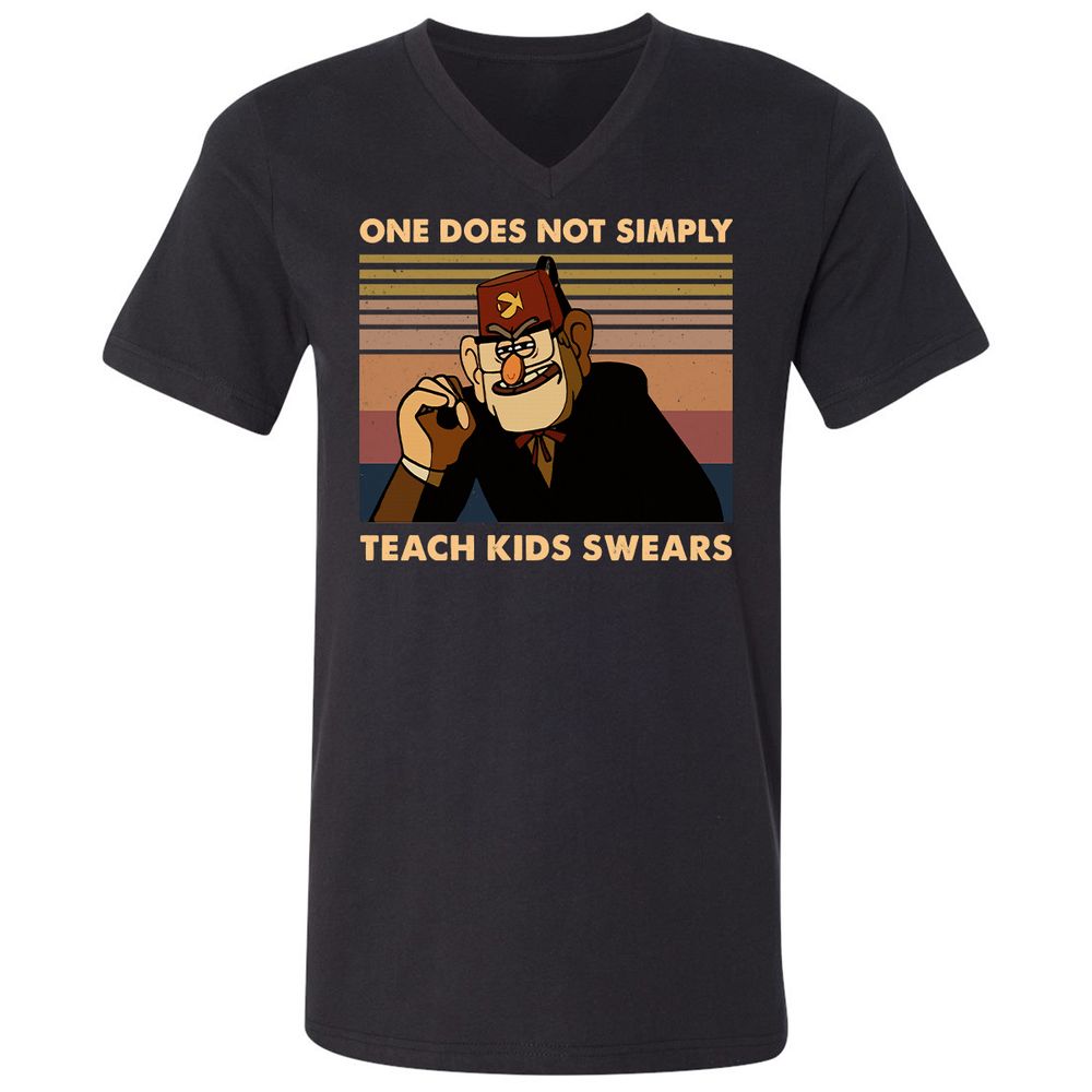 Unisex V-Neck T-Shirt - NA4M9JWR - Black - 1