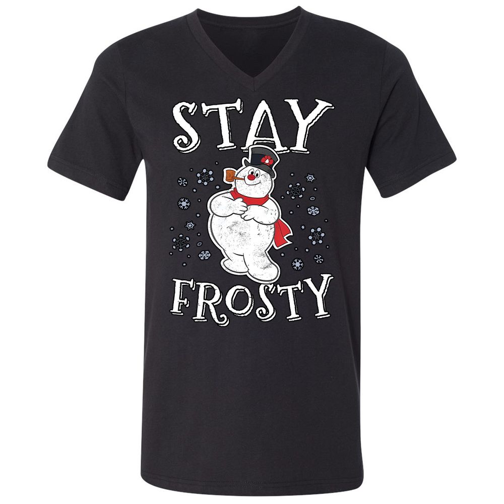 Unisex V-Neck T-Shirt - T5P7LFPJ - Black - 1