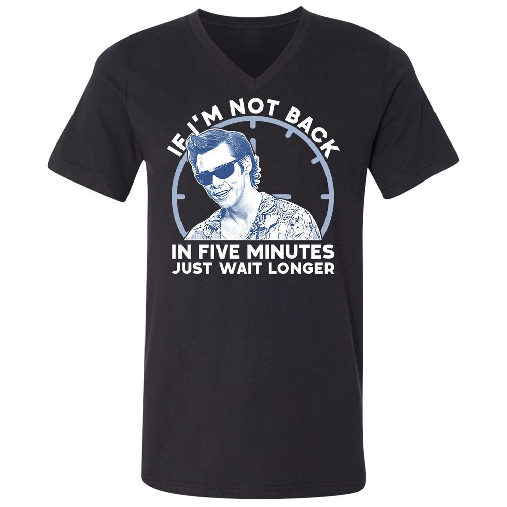 Unisex V-Neck T-Shirt - V52GJ5RZ - Black - 1