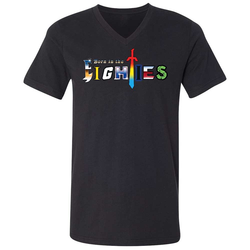 Unisex V-Neck T-Shirt - KYNKF3H1 - Black - 1