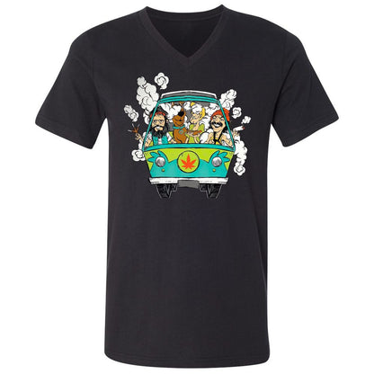 Unisex V-Neck T-Shirt - 417KPKT3 - Black - 1