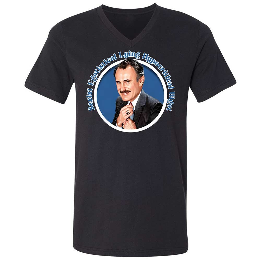 Unisex V-Neck T-Shirt - 8JRC4HQH - Black - 1