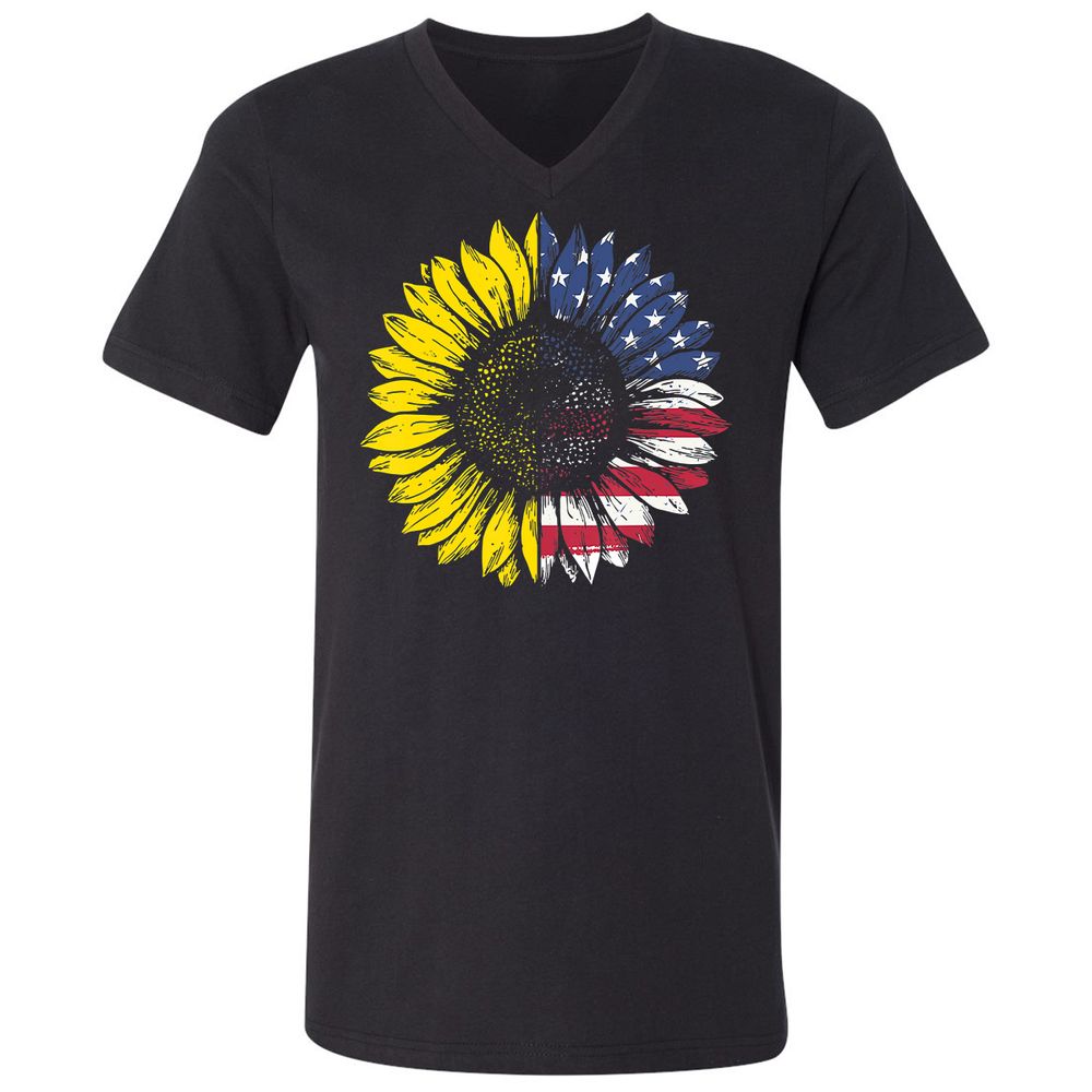 Unisex V-Neck T-Shirt - 9TPUB6SA - Black - 1