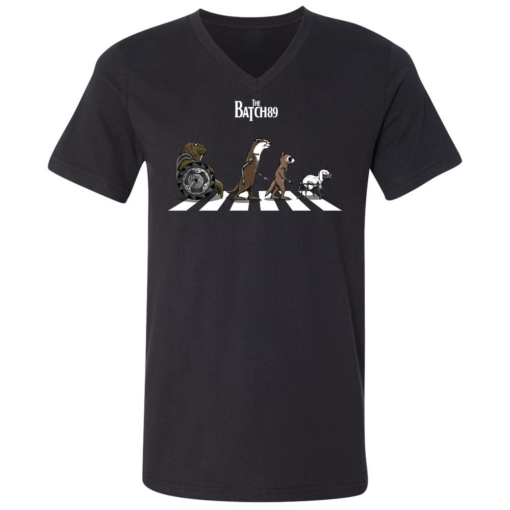 Unisex V-Neck T-Shirt - 8LQ1188B - Black - 1