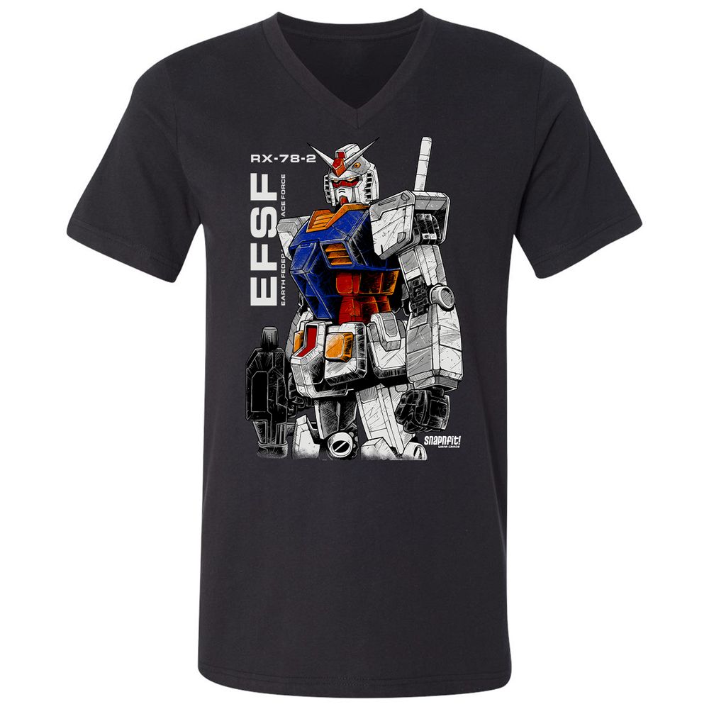 Unisex V-Neck T-Shirt - Z2ESLX2Q - Black - 1