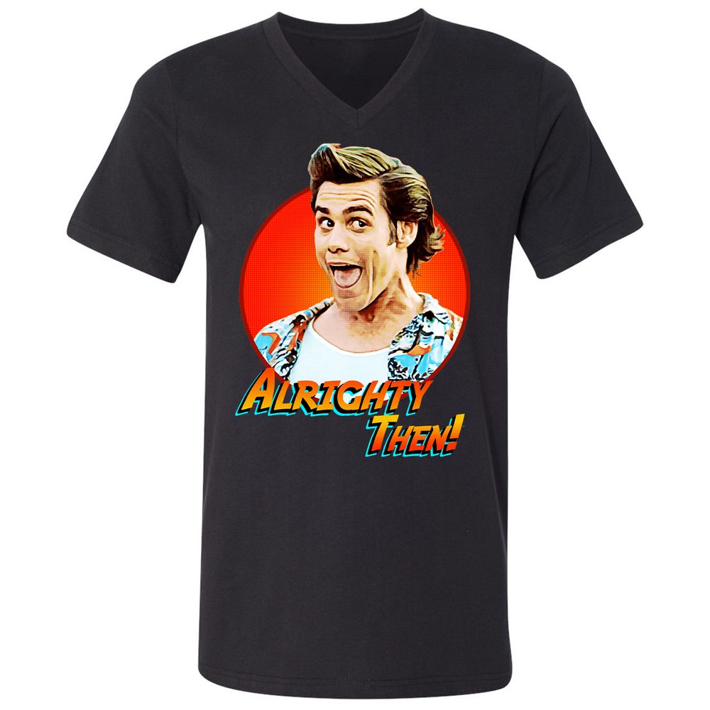 Unisex V-Neck T-Shirt - FW4C798Y - Black - 1