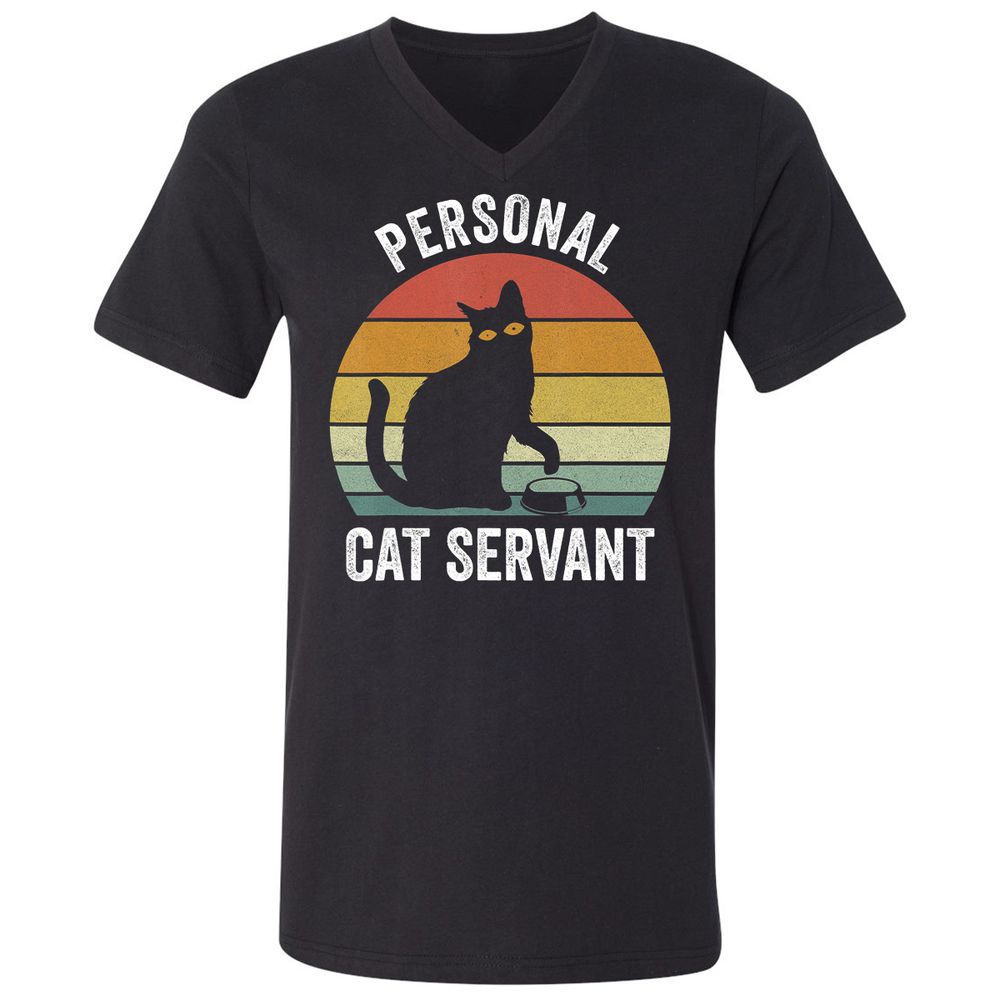 Unisex V-Neck T-Shirt - L5BX6M9V - Black - 1