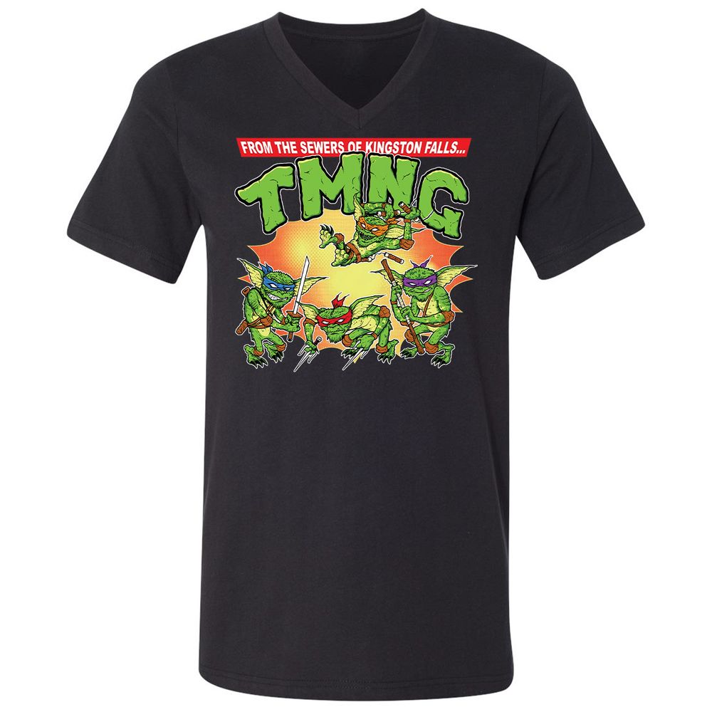 Unisex V-Neck T-Shirt - ET3QETBT - Black - 1