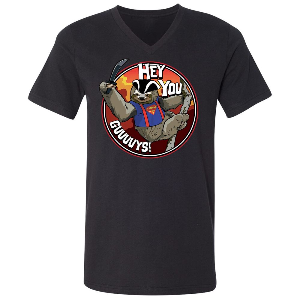 Unisex V-Neck T-Shirt - N3GXF7AU - Black - 1