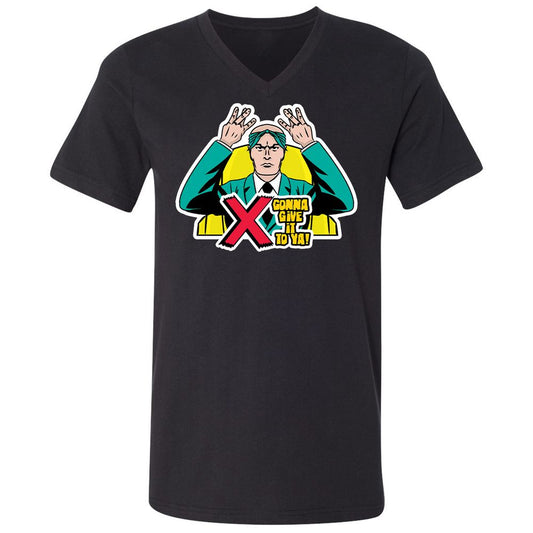 Unisex V-Neck T-Shirt - K3K2HSDX - Black - 1