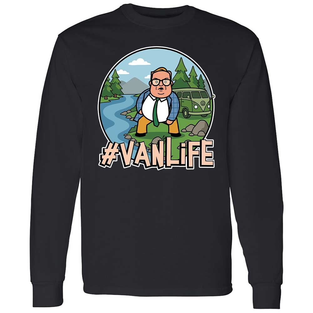Vanlife living in a van down by the river - Black - 1