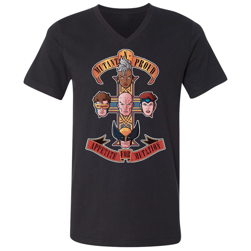 Unisex V-Neck T-Shirt - D4YD9DVC - Black - 1