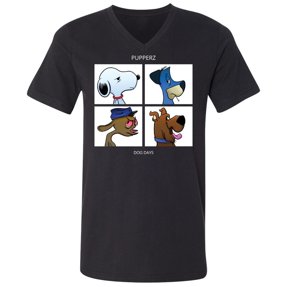 Unisex V-Neck T-Shirt - CE2ZWW8B - Black - 1