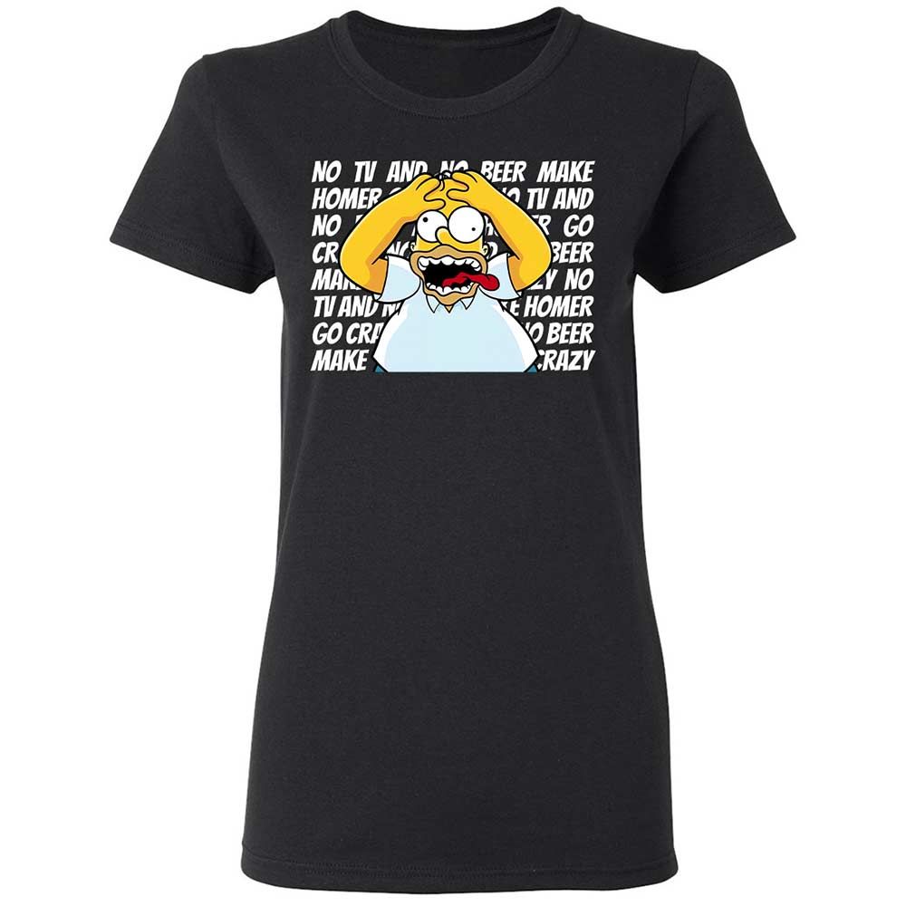 No TV and No Beer Make Homer Go Crazy - Black - 1
