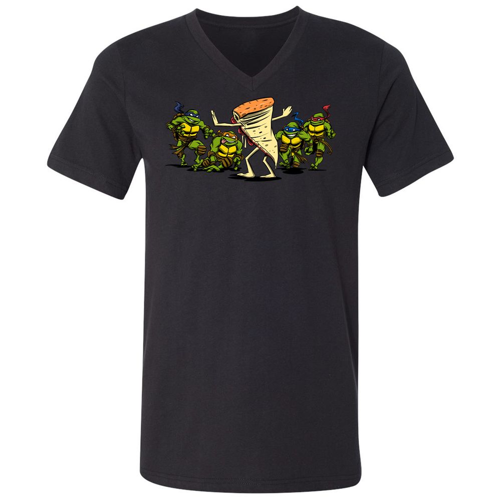 Unisex V-Neck T-Shirt - DU7DTBQC - Black - 1