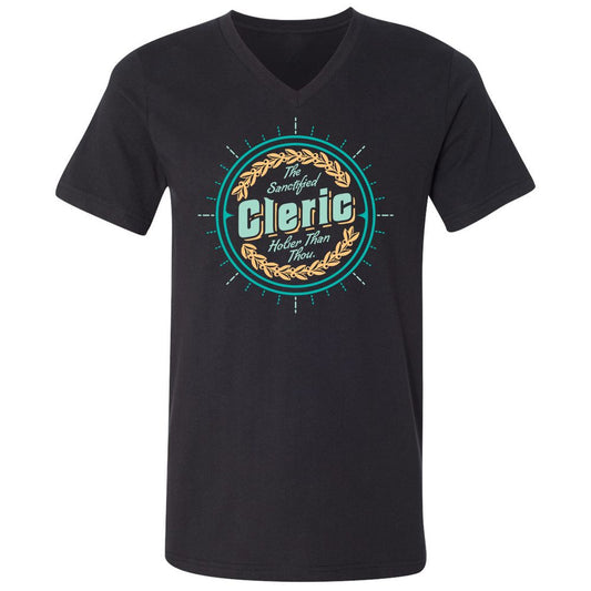 Unisex V-Neck T-Shirt - 7JXRYQX8 - Black - 1