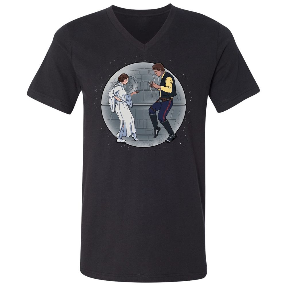 Unisex V-Neck T-Shirt - S5BBF5TG - Black - 1