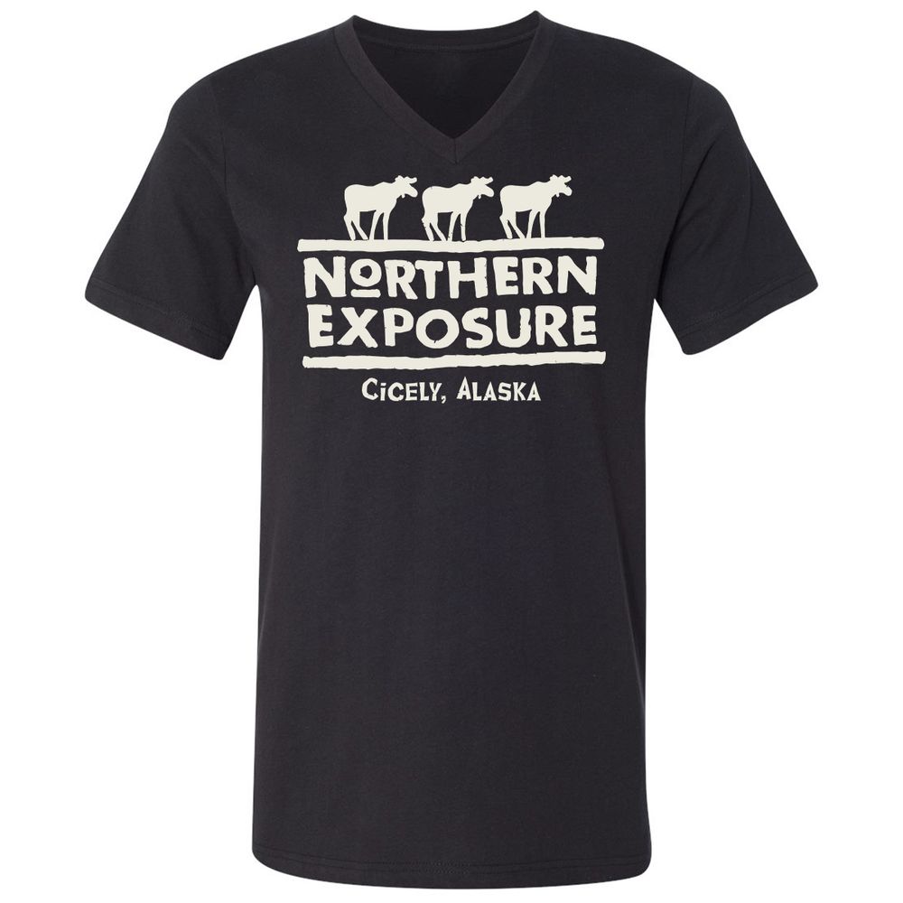 Unisex V-Neck T-Shirt - 9LMJQAS6 - Black - 1