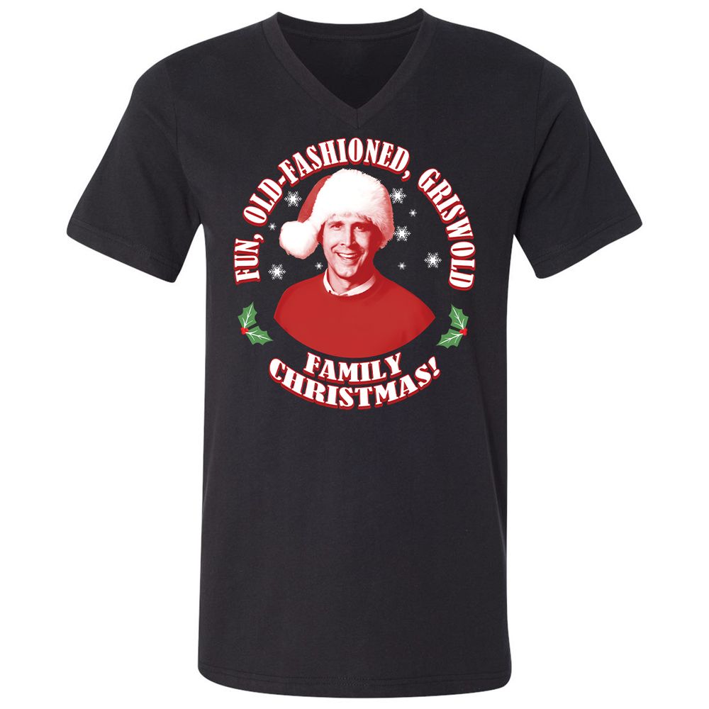 Unisex V-Neck T-Shirt - N6367TQD - Black - 1