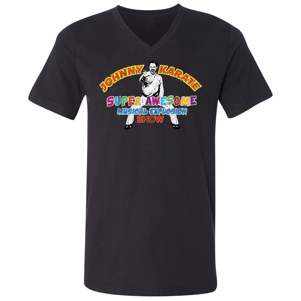 Unisex V-Neck T-Shirt - TYRMN8X3 - Black - 1