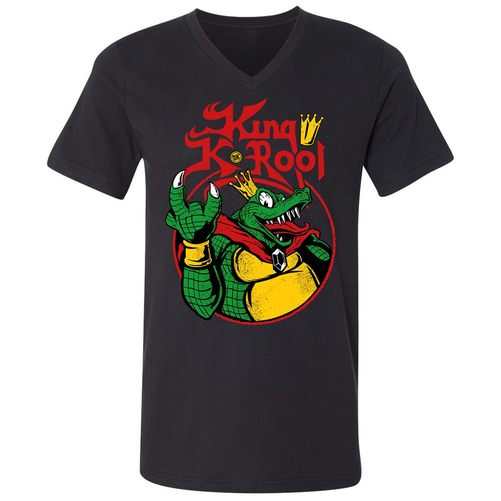 Unisex V-Neck T-Shirt - D4M16Y6M - Black - 1