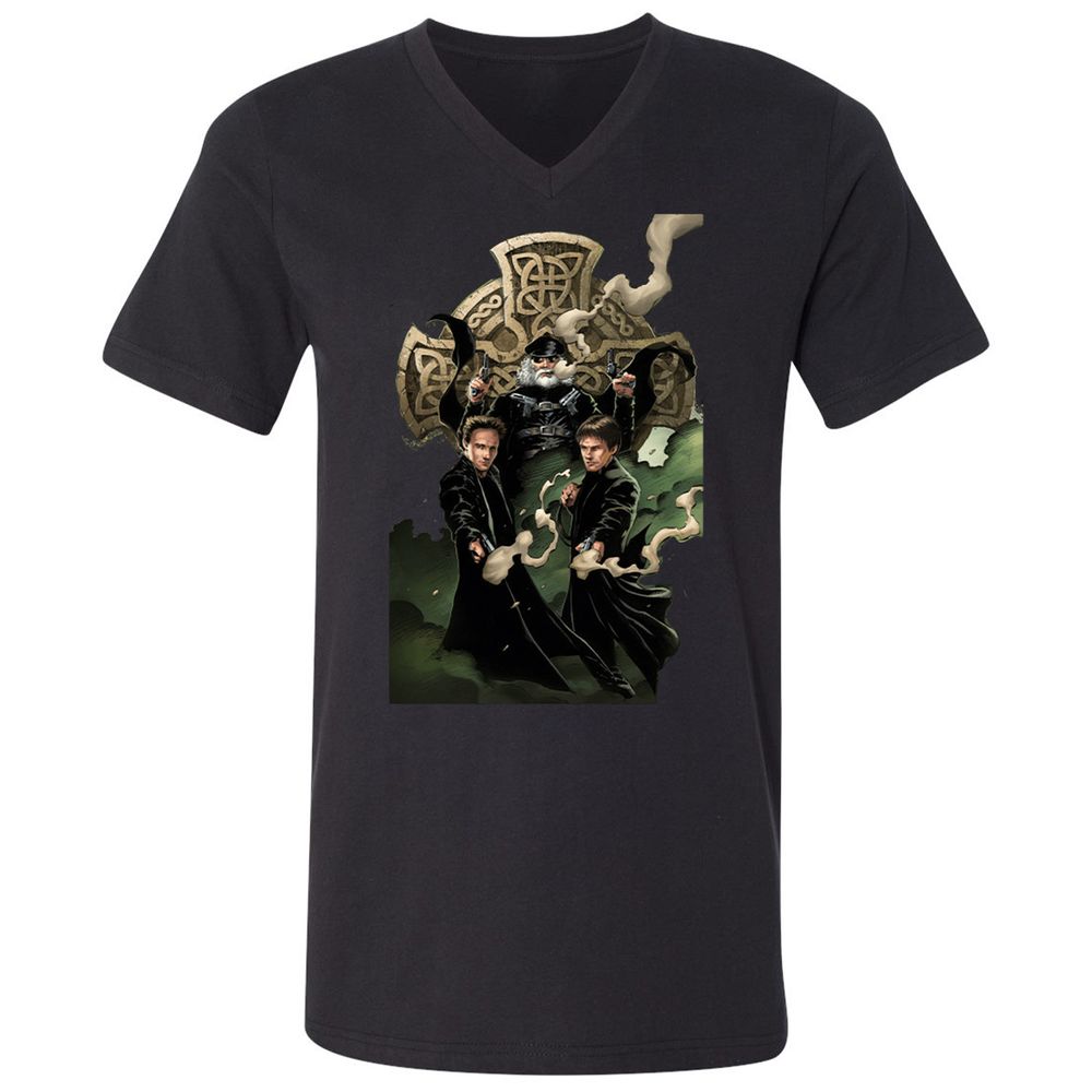 Unisex V-Neck T-Shirt - 6LBP9EX1 - Black - 1