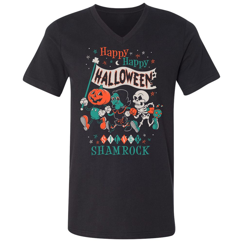 Unisex V-Neck T-Shirt - 4SMWYDQV - Black - 1