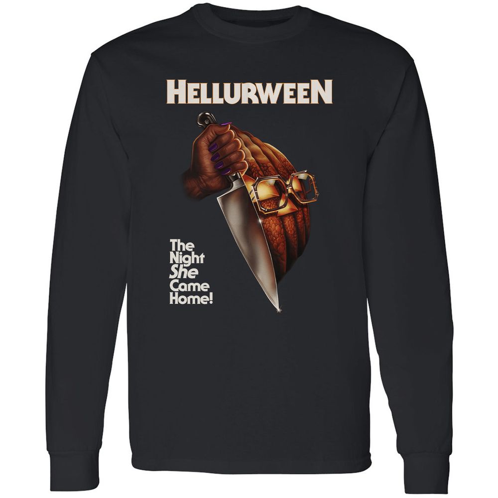 Long Sleeve T-Shirt - 8F7VSQPC - Black - 1