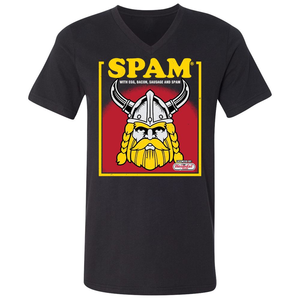 Unisex V-Neck T-Shirt - 2CVFT3V8 - Black - 1