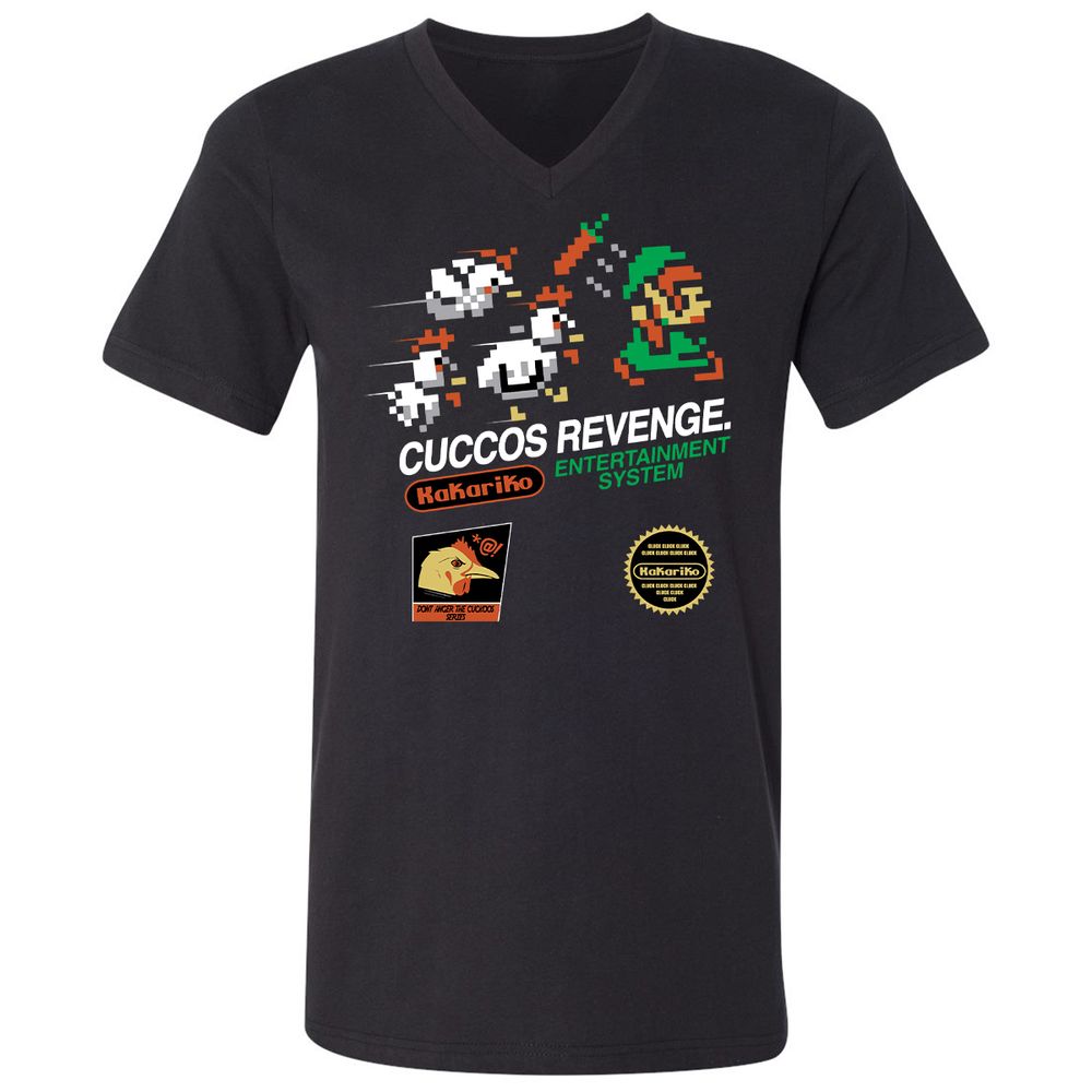 Unisex V-Neck T-Shirt - 5YHBQBQD - Black - 1
