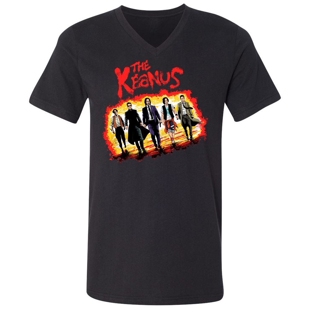 Unisex V-Neck T-Shirt - H3EJ3UFF - Black - 1