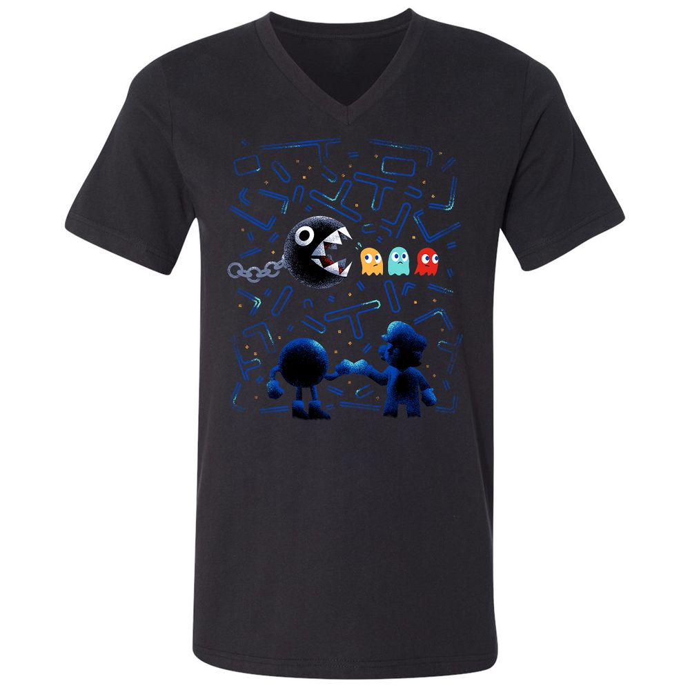 Unisex V-Neck T-Shirt - J5ULUUCA - Black - 1