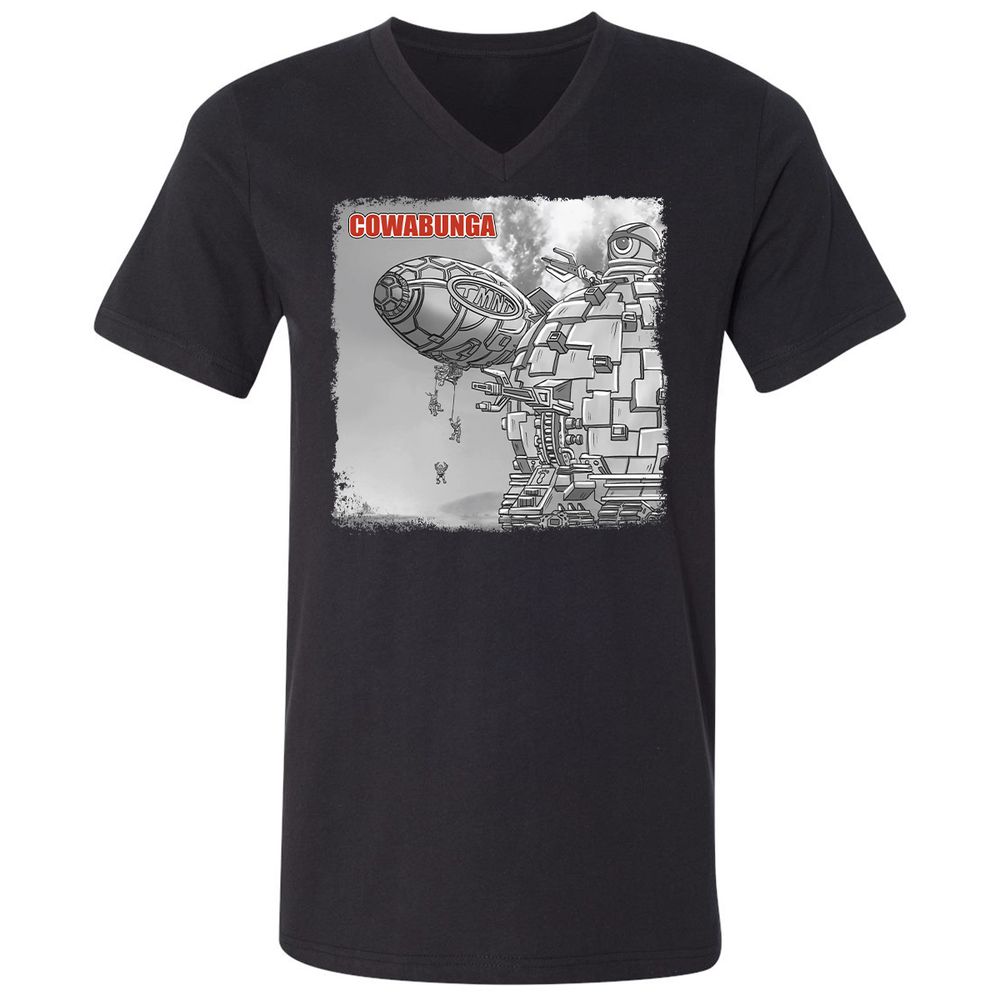 Unisex V-Neck T-Shirt - B691X59T - Black - 1